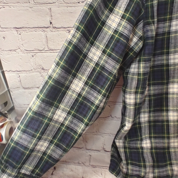 L.L. Bean Vintage XXL Mens Sleep Shirt Scotch Plaid Button Down - Picture 5 of 10